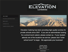 Tablet Screenshot of elevationcatering.com